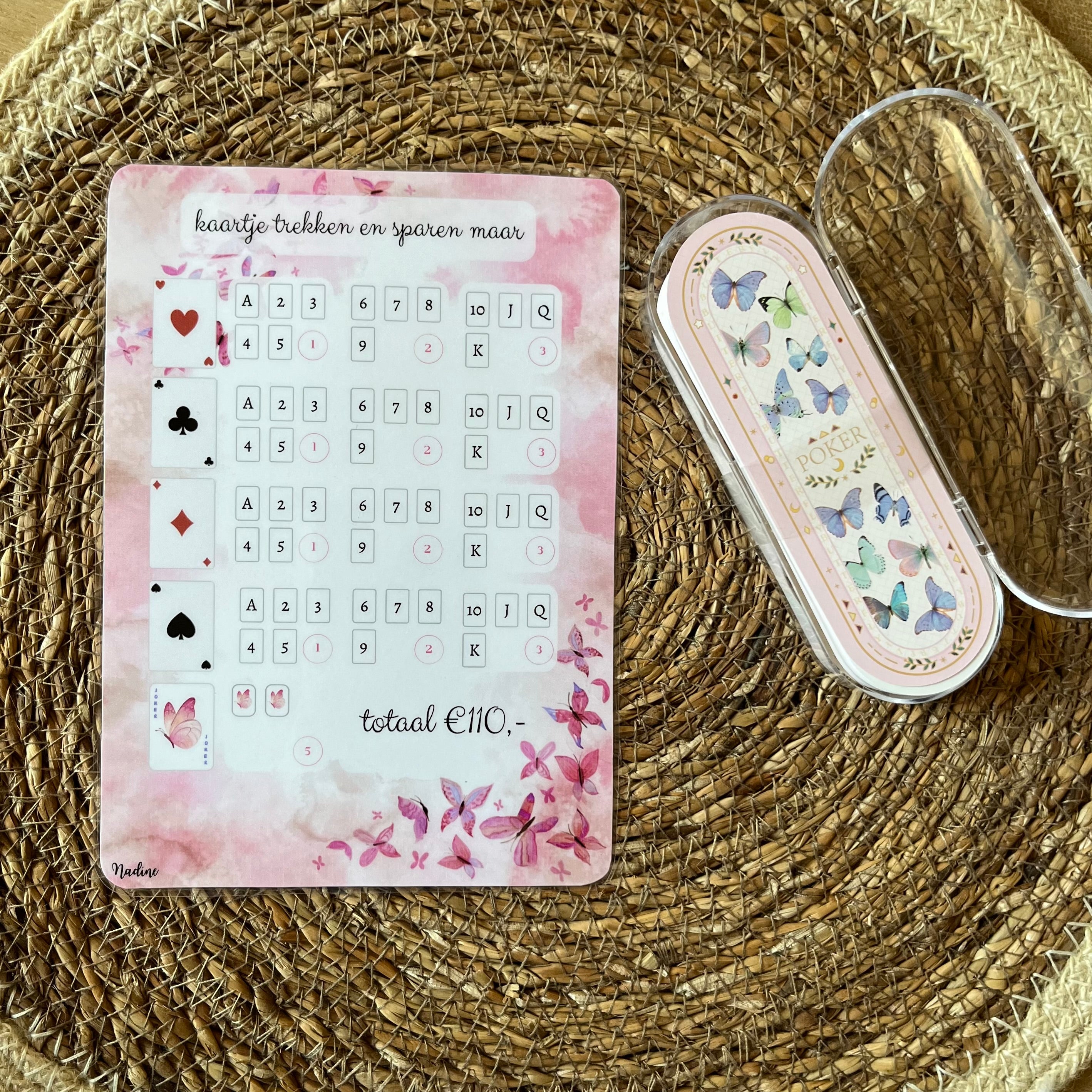 Kaartje trekken vlinder A5