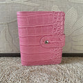 Croco budget binder A7 - roze