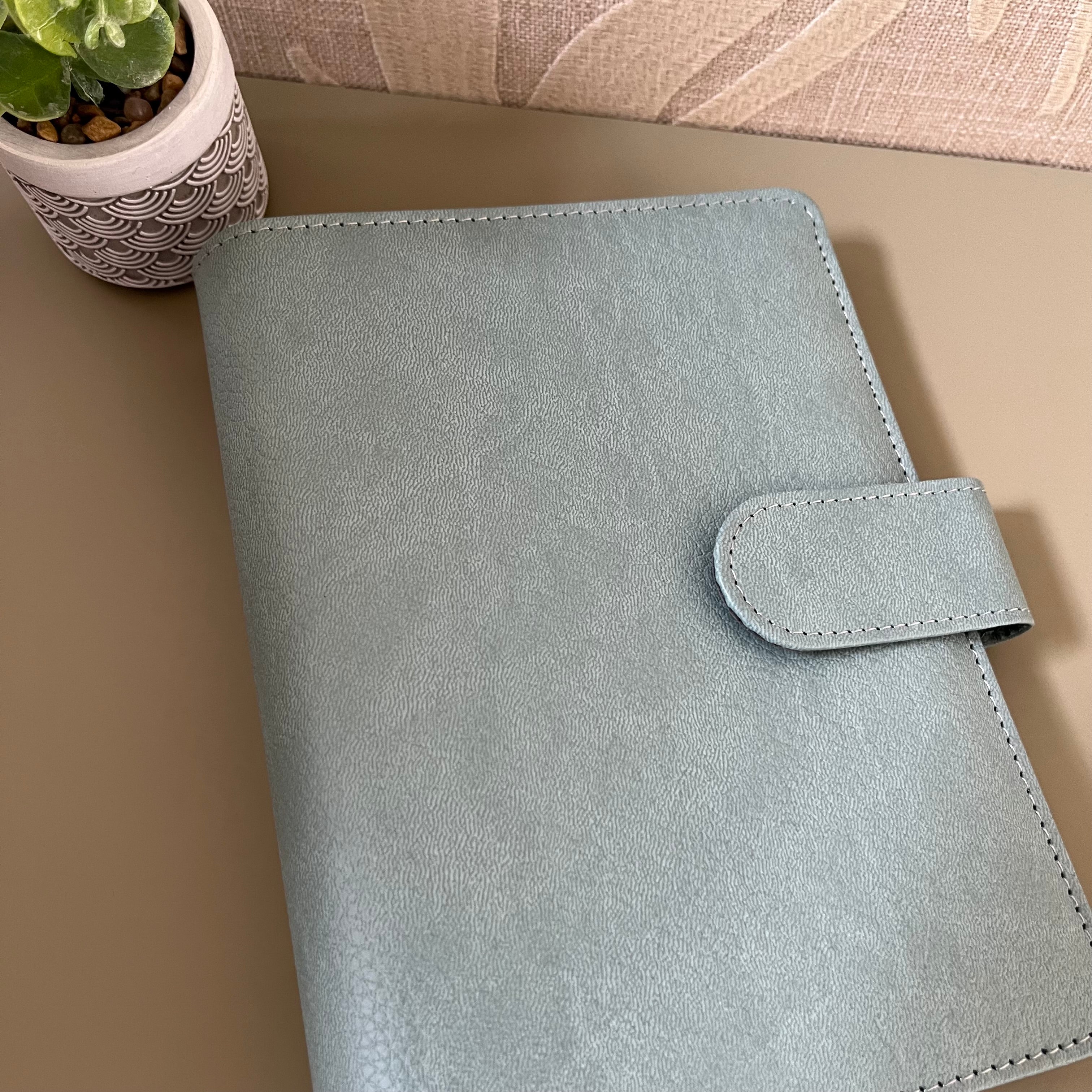 Pebble budget binder A6 - grijsgroen