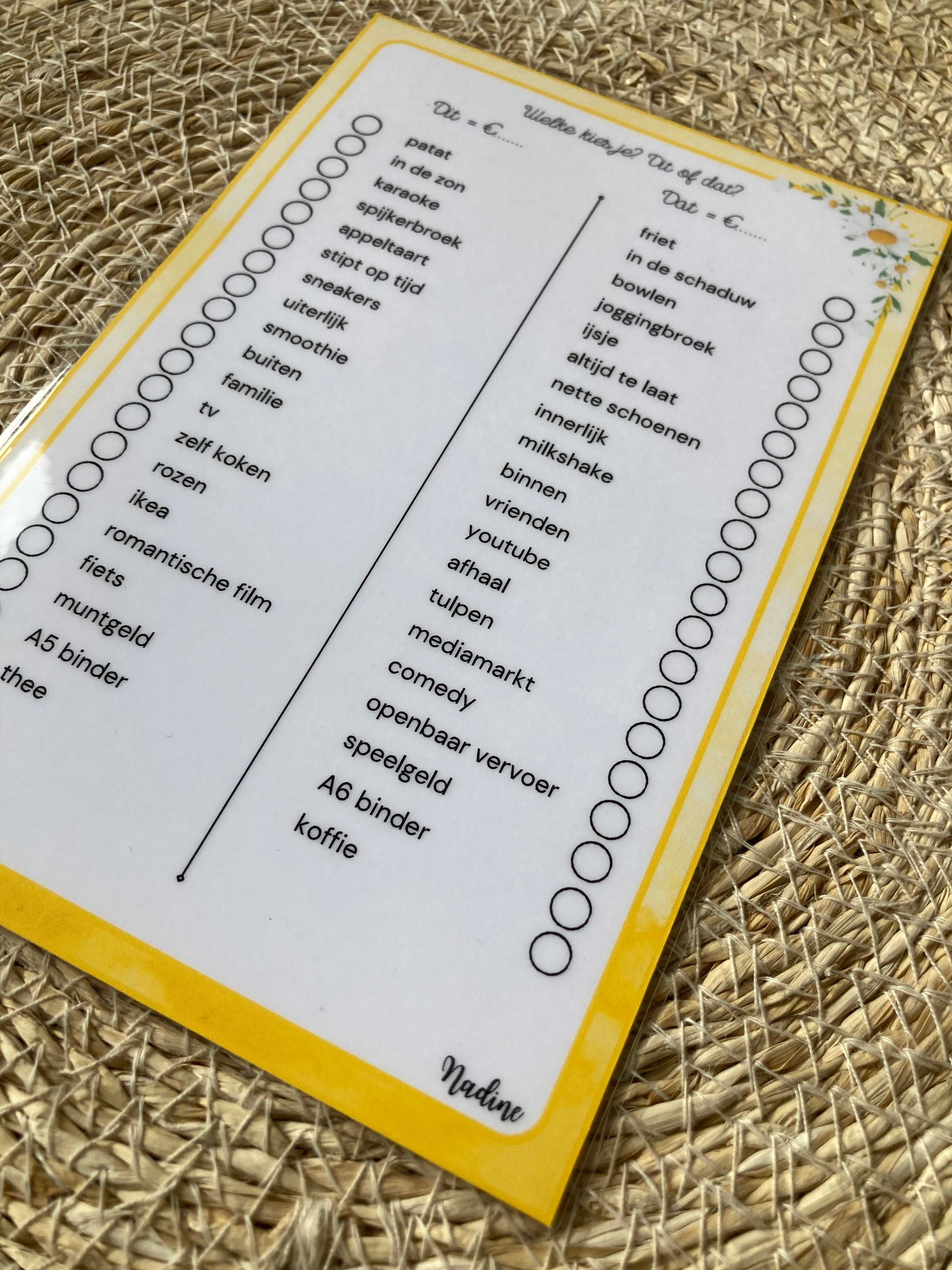 Dit of dat challenge A5