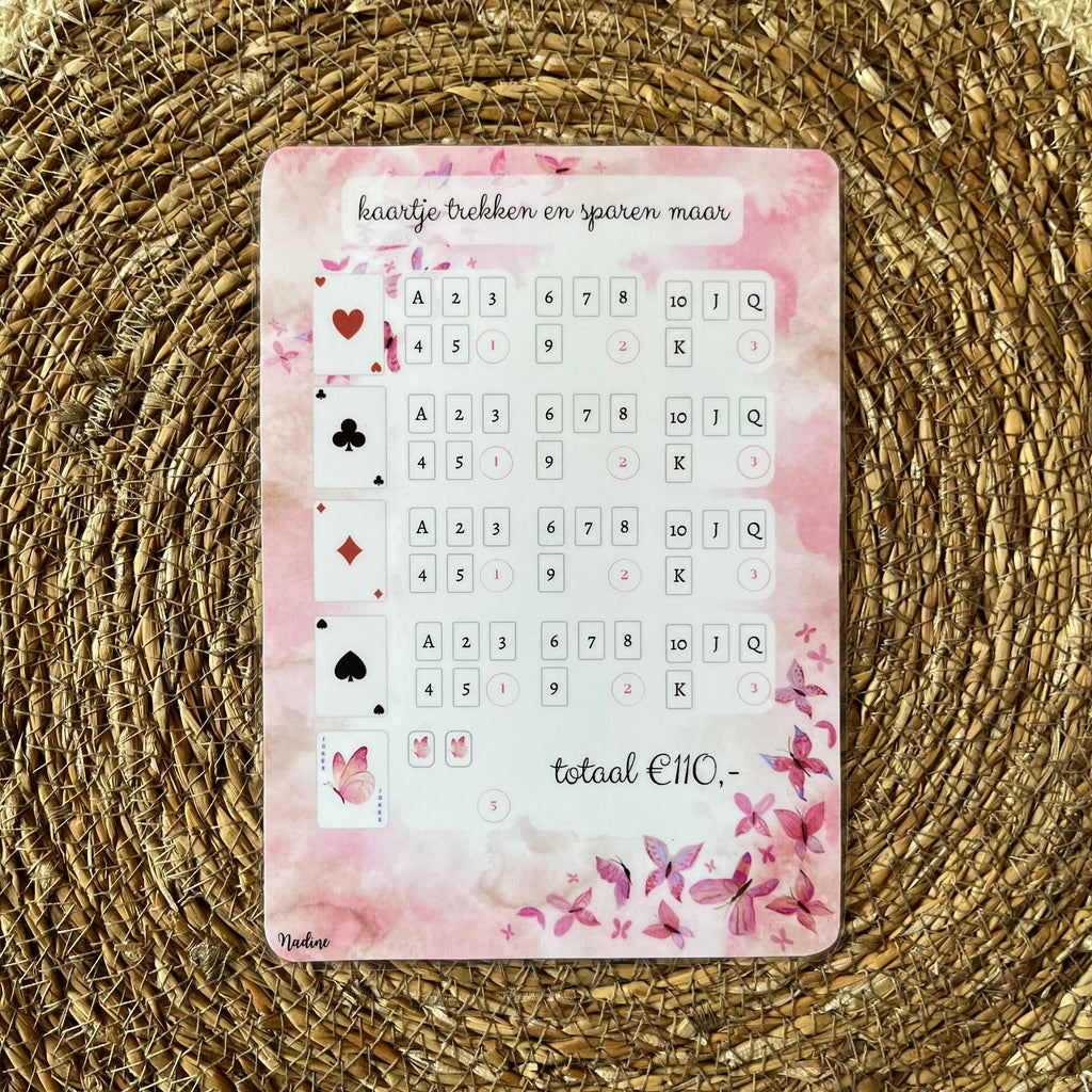 Kaartje trekken vlinder A5