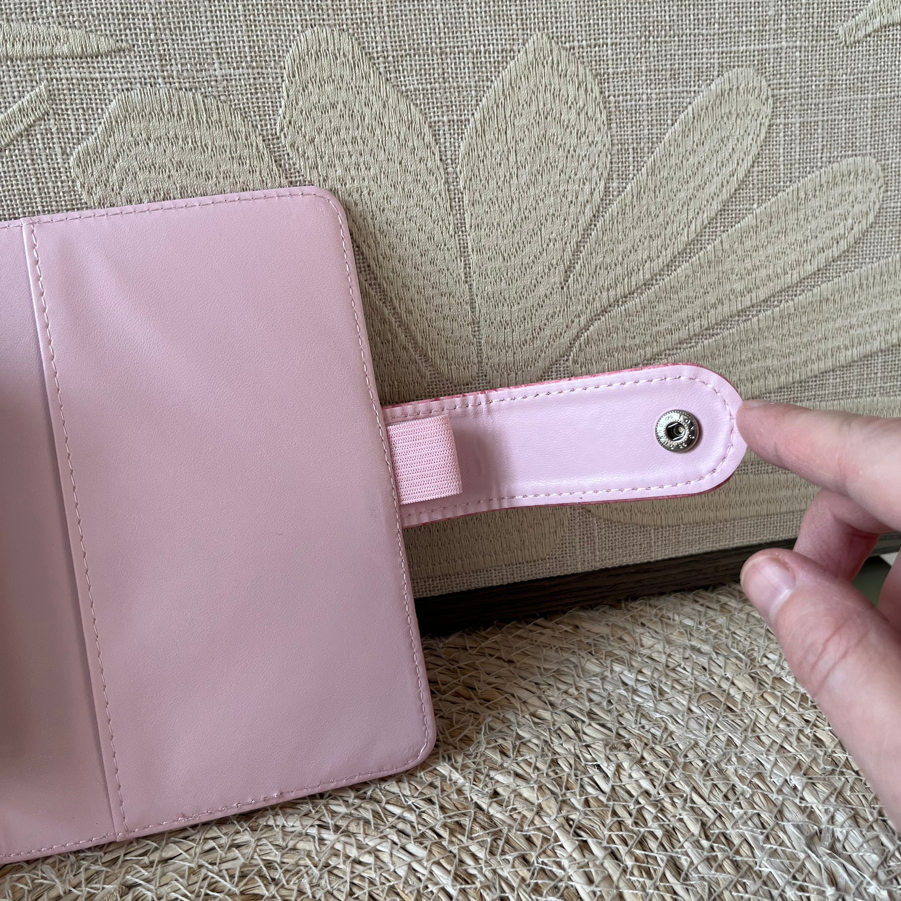 Croco budget binder A7 - roze
