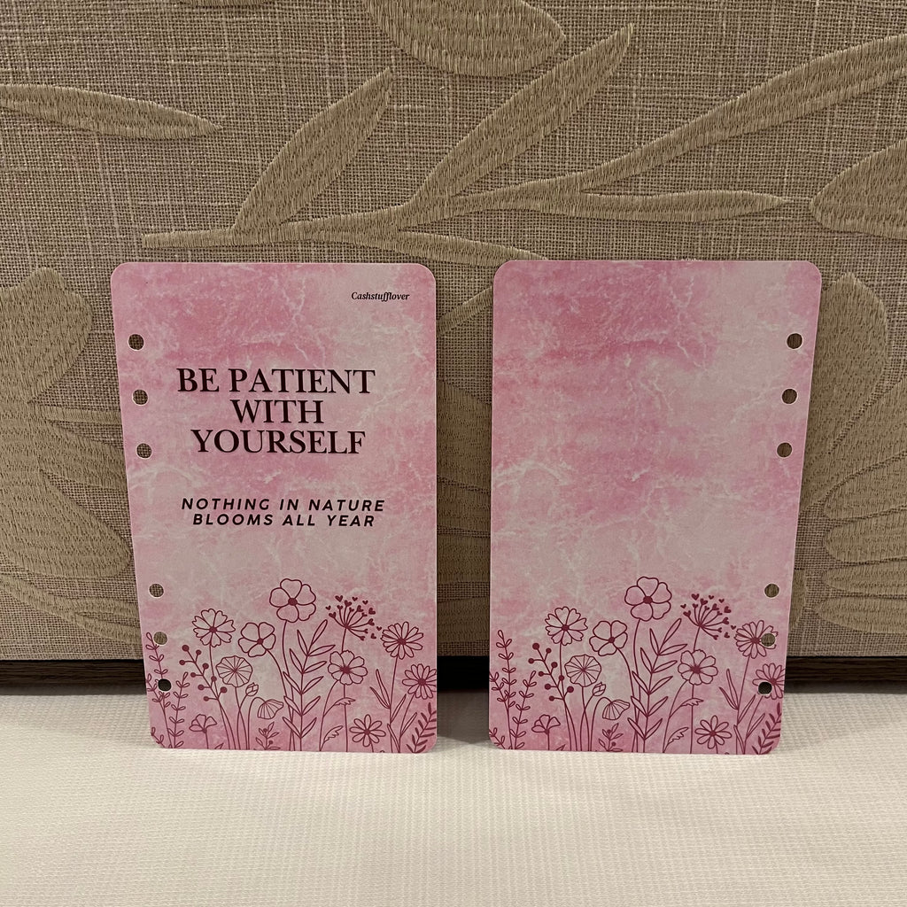 Be patient with yourself