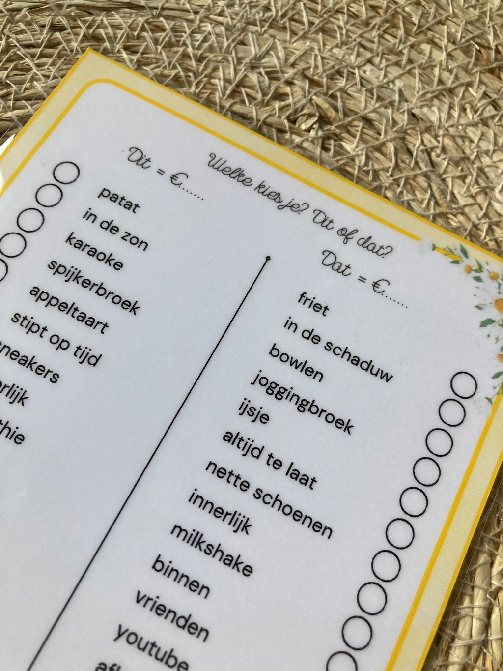 Dit of dat challenge A5