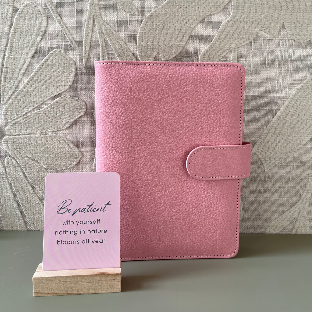 Pebble budget binder A6 - roze