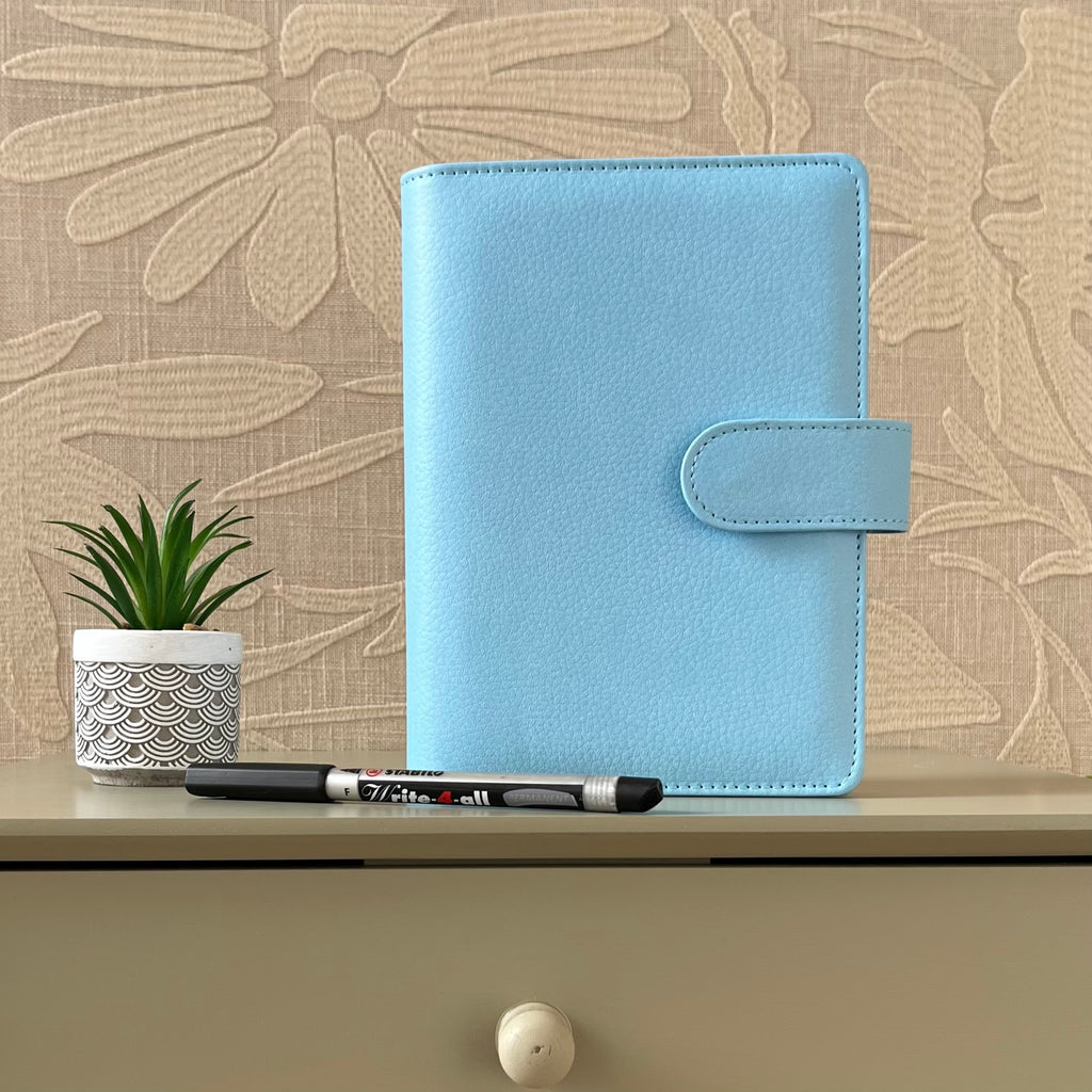 Pebble budget binder A6 - blauw