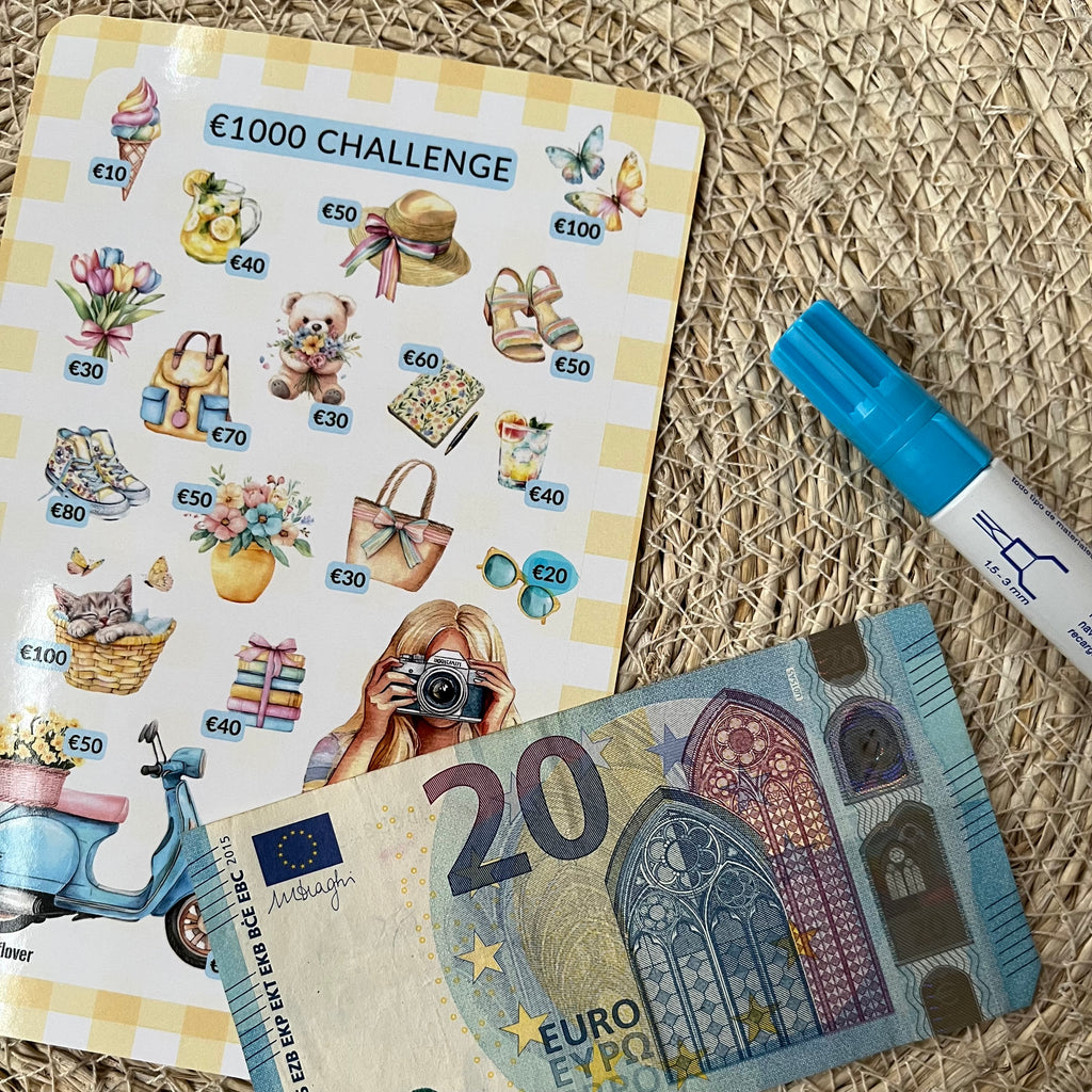 Spaar 500 of 1000 euro - A5