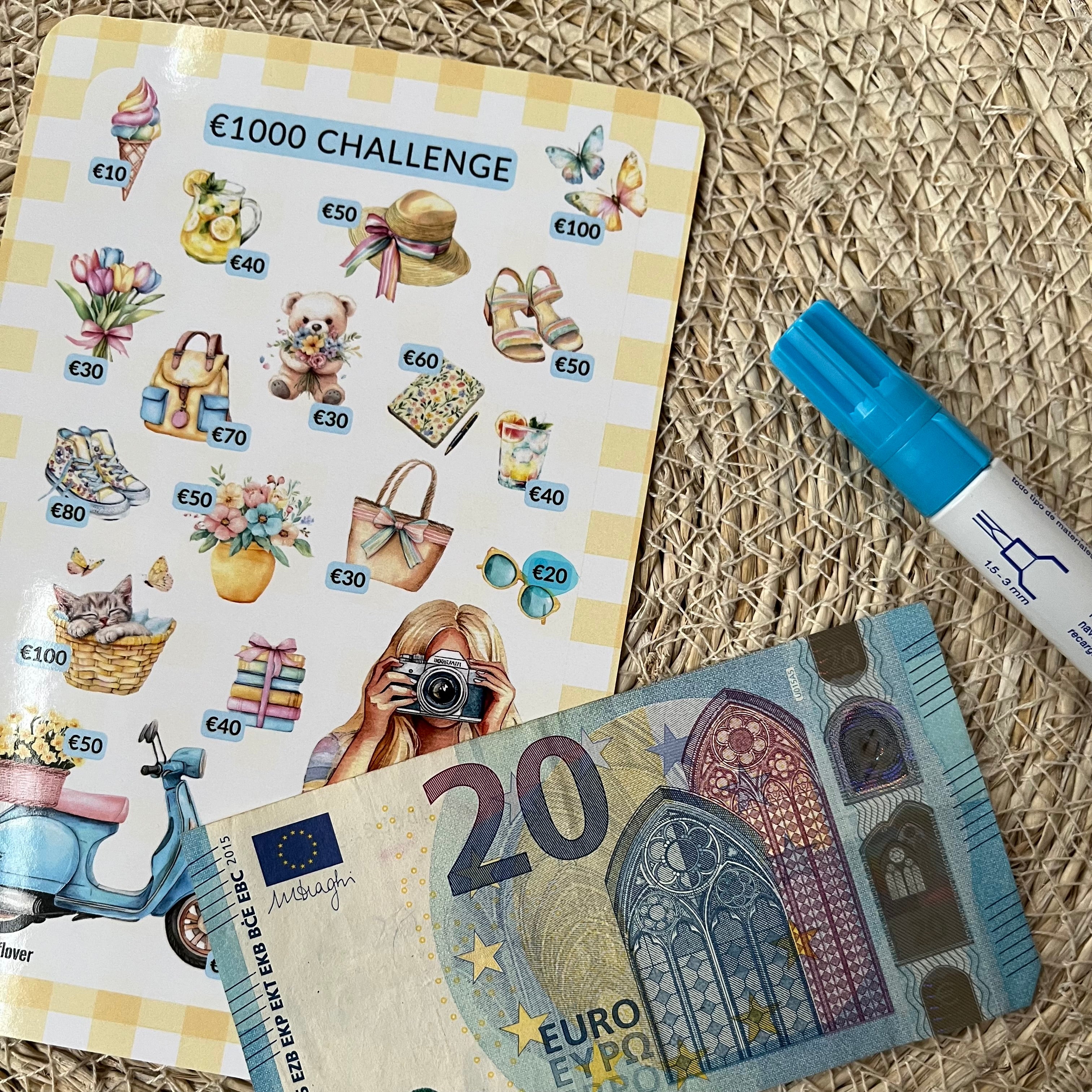 Spaar 500 of 1000 euro - A5