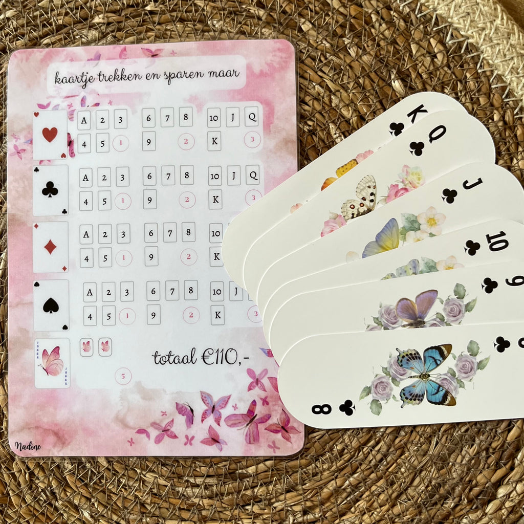 Kaartje trekken vlinder A5