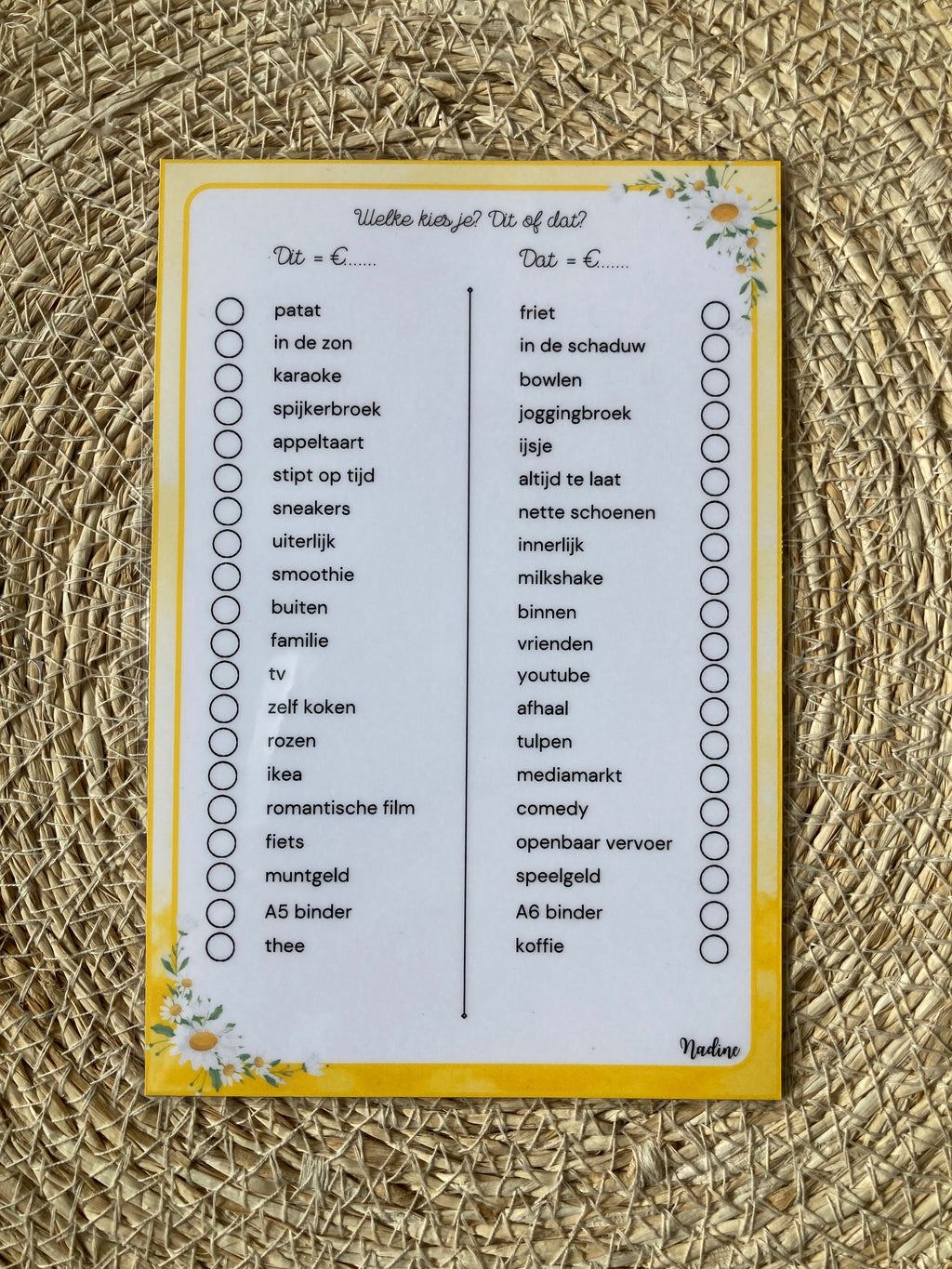 Dit of dat challenge A5