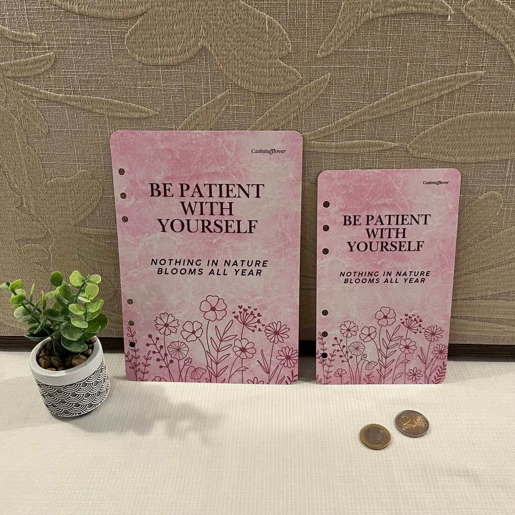 Be patient with yourself