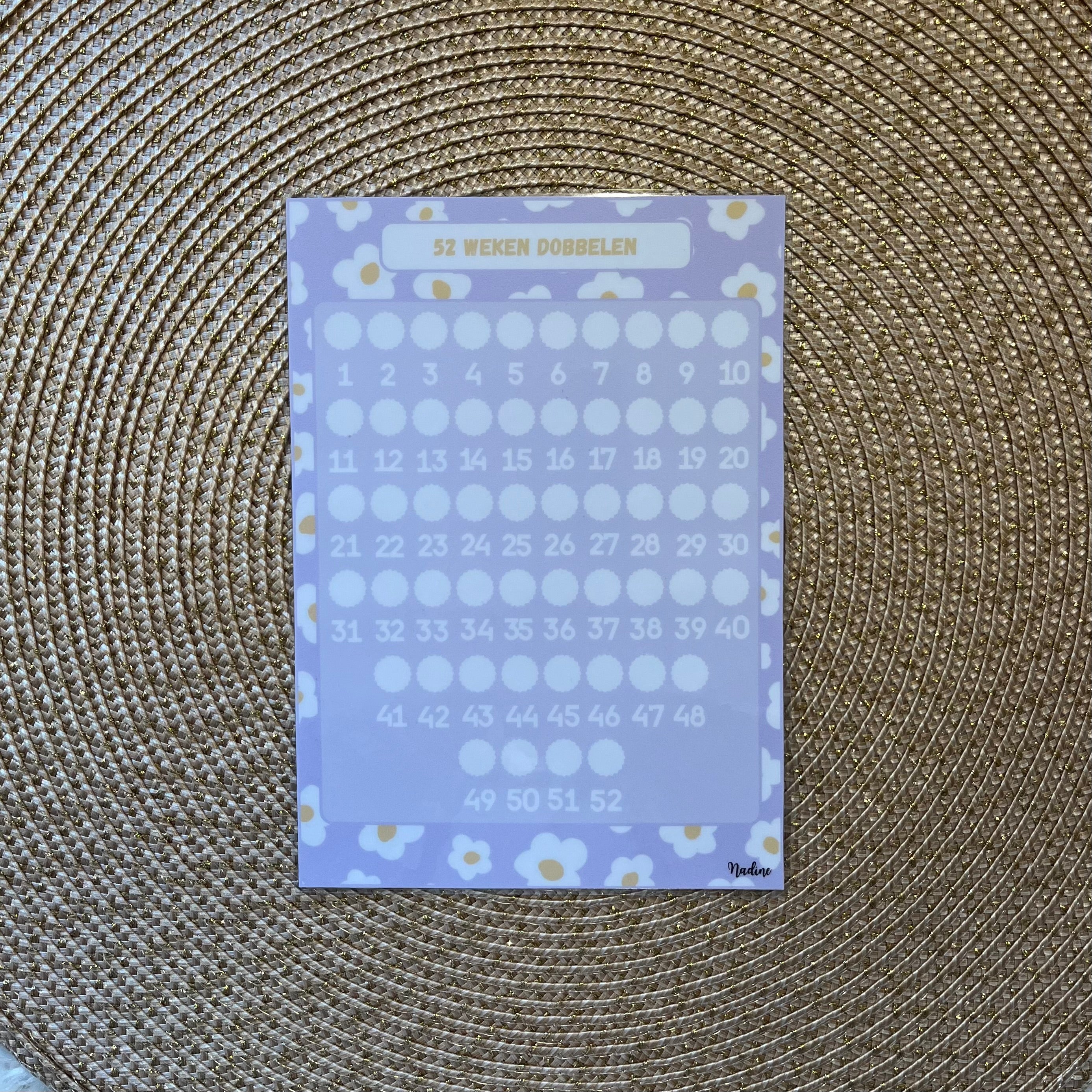 52 weken dobbelen A5